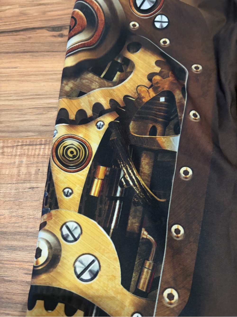 INKnBURN Brown Steampunk Gear Print Leggings - Picture 4 of 5